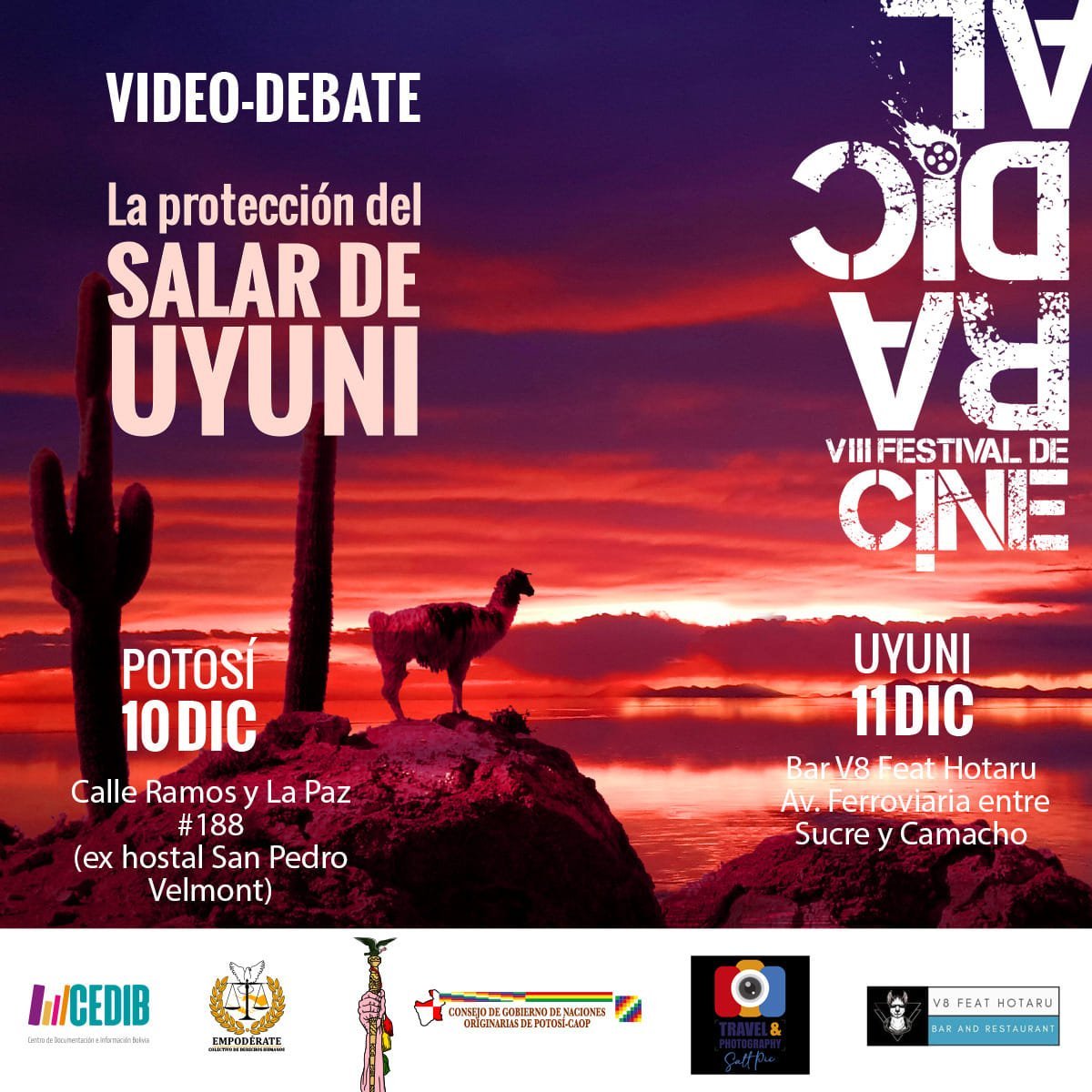 Devastación, festival de cine sobre extractivismos de litio en salar de uyuni