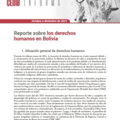 CEDIB Informa: Reporte sobre los derechos humanos en Bolivia (octubre a diciembre 2021)