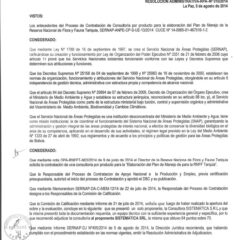 Resolucion Administrativa SERNAP Tariquia 2014