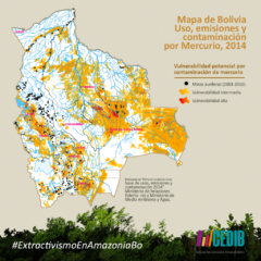 Mapa emisiones demercurio en Bolivia