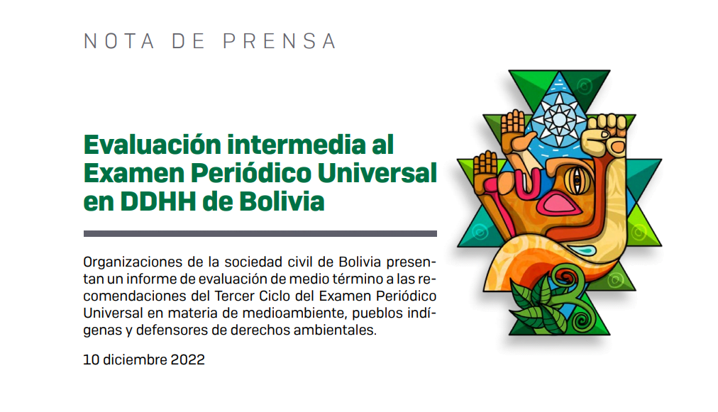 Resumen ejecutivo: Informe de Mitad de periodo del 3er ciclo del Examen Periódico Universal de DDHH a Bolivia