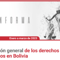 Cedib Informa. Enero a marzo 2023. Situación de los DDHH en Bolivia.