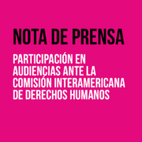 Nota de prensa: Participación en audiencias ante la Comisión Interamericana de Derechos Humanos