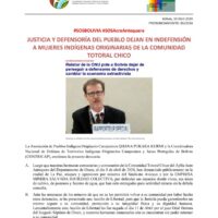 Pronunciamiento Justicia e Indefención Defensoras Totoral Chico, Acre Antequera (13/04/2024)