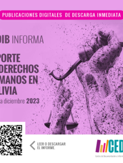 Cedib Informa | Reporte de Derechos Humanos en Bolivia 2023