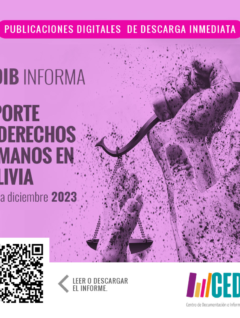 Cedib Informa. Reporte de DDHH en Bolivia año 2023