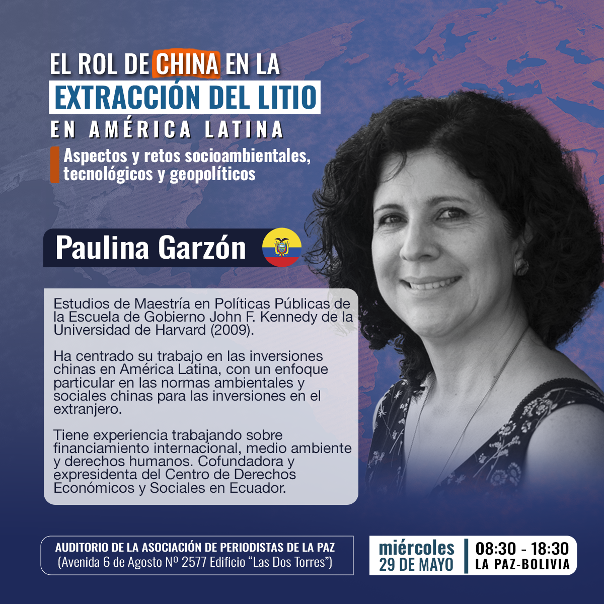 Tema: La importancia de las Directrices sociales y ambientales chinas en el sector minero y el mecanismo de participación y consulta de la CCCMC