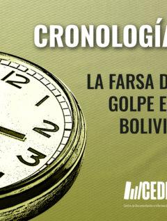 Análisis CEDIB. Dossier La farsa de golpe en Bolivia. Hechos y seguimiento hemerográfico