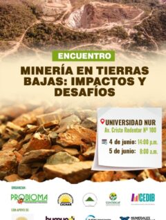 Pronunciamiento Oficial «Encuentro sobre Minería en tierras bajas, Bolivia»