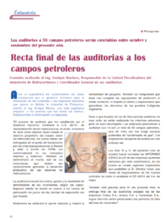 Petropress 3 | Recta final de las auditorias a los campos petroleros