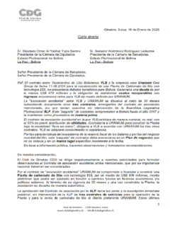 Carta pública del Club de Ginebra | 2025