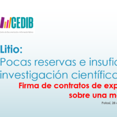 Diapositiva Litio | Pocas reservas e insuficiente investigación científica