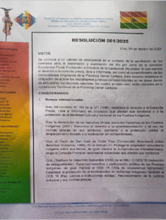 Resolución 001 | 2025 Llica Potosí