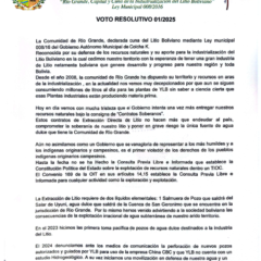 Voto Resolutivo Río Grande | 2025
