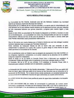 Voto Resolutivo Río Grande | 2025