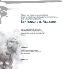 Informe sobre fumigaciones con agrotóxicos en los límites de comunidades indígenas chiquitanas de San Ignacio de Velasco