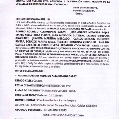acusacion fiscal