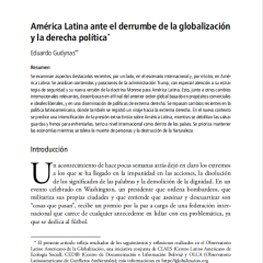 GlobalizaciónTrump América Latina ante el derrumbe de la globalización y la derecha política