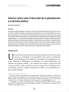 América Latina ante el derrumbe de la globalización y la derecha política