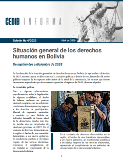 Cedib Informa | Reporte de DDHH en Bolivia septiembre a diciembre 2025